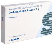 Co-Amoxicilline Sandozcpr disp 1 g 12 pce, image principale