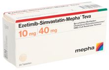 Ezetimib Simvastatin Mepha Teva10/40 mg 28 pce, image principale
