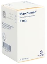 Marcoumar Tabl 3 mg Plast Fl 25 Stk, Hauptbild