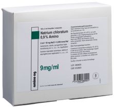 NaCl Amino sol inj 0.9 % 2ml amp 100 pce, image principale