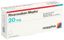 Rivaroxaban Mepha cpr pell 20 mg 14 pce, image principale