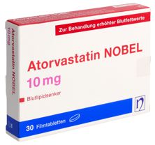 Atorvastatin NOBELFilmtabl 10 mg 30 Stk, Hauptbild