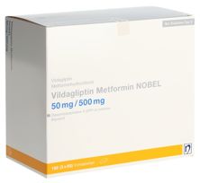 Vildagliptin Metformin NOBEL 50/500 mg 180 pce, image principale