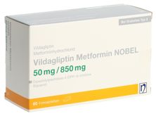 Vildagliptin Metformin NOBEL 50/850 mg 60 pce, image principale