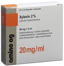 Xylesin Inj Lös 40 mg/2ml 10 Amp 2 ml, Hauptbild