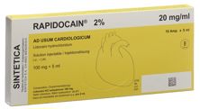 Rapidocain Cardio 2% 100 mg/5ml 10 amp 5 ml, image principale