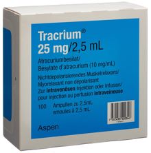 Tracrium sol inj 25 mg/2.5ml 100 amp 2.5 ml, image principale