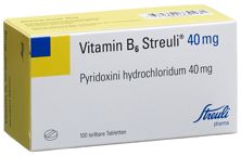 Vitamin B6 Streuli Tabl 40 mg 100 Stk, Hauptbild