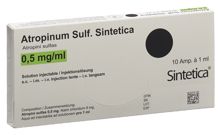 Atropinum Sulf Sintetica 0.5 mg/ml 10 Amp 1 ml, Hauptbild