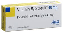 Vitamin B6 Streuli Tabl 40 mg 20 Stk, Hauptbild