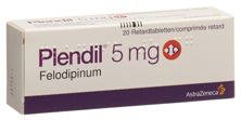 Plendil Ret Tabl 5 mg 20 Stk, Hauptbild
