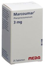 Marcoumar Tabl 3 mg Glasfl 25 Stk, Hauptbild