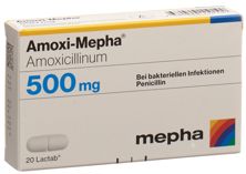 Amoxi Mepha Lactab 500 mg 20 pce, image principale