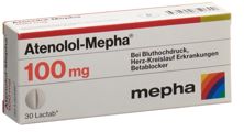 Atenolol Mepha Lactab 100 mg 30 Stk, Hauptbild