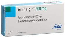 Acetalgin Supp 500 mg 10 Stk, Hauptbild