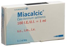 Miacalcic sol inj 100 UI/ml 5 amp 1 ml, image principale