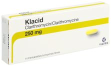 Klacid cpr pell 250 mg 14 pce, image principale