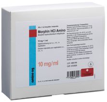 Morphin HCl Amino sol inj 10 mg/ml 100 amp 1 ml, image principale