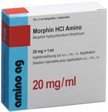 Morphin HCl Amino sol inj 20 mg/ml 10 amp 1 ml, image principale