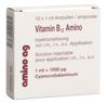 Vitamine B12 Amino sol inj 1000 mcg 10 amp 1 ml, image principale