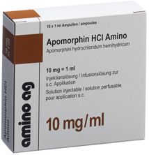 Apomorphin HCl Amino 10 mg/ml 10 Amp 1 ml, Hauptbild
