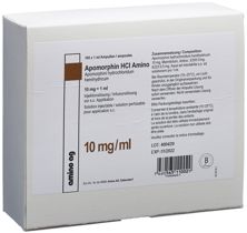 Apomorphin HCl Amino 10 mg/ml 100 amp 1 ml, image principale