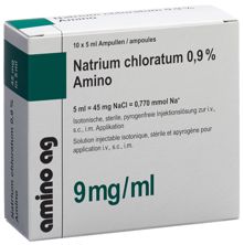NaCl Amino Inj Lös 0.9 % 5ml Amp 10 Stk, Hauptbild
