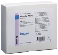 Adrenalin Amino sol inj 1 mg/ml 100 amp 1 ml, image principale