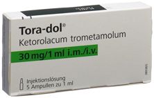 Tora-dol Inj Lös 30 mg/ml 5 Amp 1 ml, Hauptbild