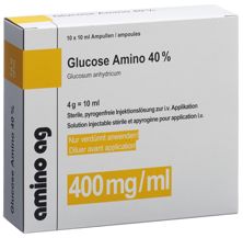 Glucose Amino Inj Lös 40 % 10ml Amp 10 Stk, Hauptbild