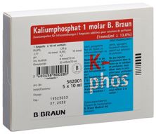 Kaliumphosphat 1 molar Braun 10ml amp add 5 pce, image principale