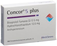 Concor 5 plus cpr pell 5/12.5 mg 100 pce, image principale