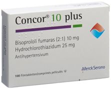 Concor 10 plus Filmtabl 10/25 mg 100 Stk, Hauptbild
