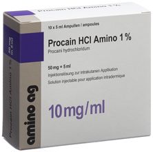 Procaine HCl Amino 50 mg/5ml 10 amp 5 ml, image principale