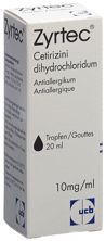 Zyrtec gouttes 10 mg/ml fl 20 ml, image principale