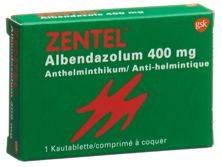 Zentel Kautabl 400 mg, Hauptbild