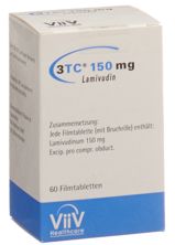 3TC Filmtabl 150 mg Ds 60 Stk, Hauptbild