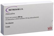 Retrovir AZT sol perf 200 mg/20ml 5 amp 20 ml, image principale