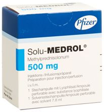 Solu-Medrol Trockensub 500 mg c Solv Durchstf, Hauptbild