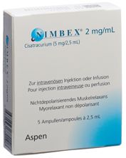 Nimbex Inj Lös 5 mg/2.5ml 5 Amp 2.5 ml, Hauptbild