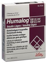 Humalog Inj Lös 100 IE/ml f Pen 5 Patrone 3 ml, Hauptbild