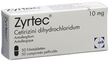 Zyrtec Filmtabl 10 mg 50 Stk, Hauptbild