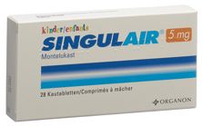 Singulair cpr croquer 5 mg enf 28 pce, image principale