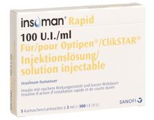 Insulin Insuman Rapid Inj Lös Optipen 5 x 3 ml, Hauptbild