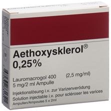 Aethoxysklerol Inj Lös 0.25 % 5 Amp 2 ml, Hauptbild