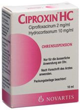 Ciproxin HC susp auric fl 10 ml, image principale
