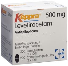 Keppra Filmtabl 500 mg 2 x 100 Stk, Hauptbild
