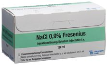 NaCl Fresenius Inj Lös 0.9 % 10ml PP Amp 20 Stk, Hauptbild