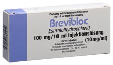 Brevibloc sol inj 100 mg/10ml 5 amp 10 ml, image principale