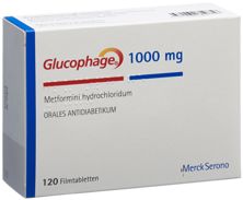 Glucophage Filmtabl 1000 mg 120 Stk, Hauptbild